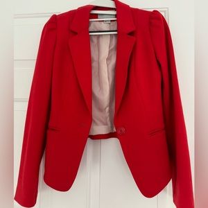 H&M blazer in bold red. Size 4